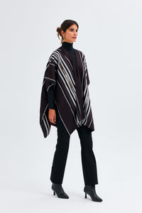 Brown Ikat Kutnu Poncho