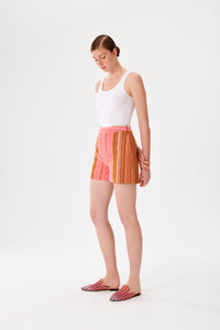 Pink-Brown Kutnu Mini Shorts
