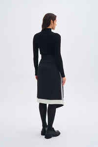 Geometric Black Patchwork Kutnu Skirt