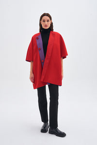 Patchwork Kutnu Colorful Cloak Coat