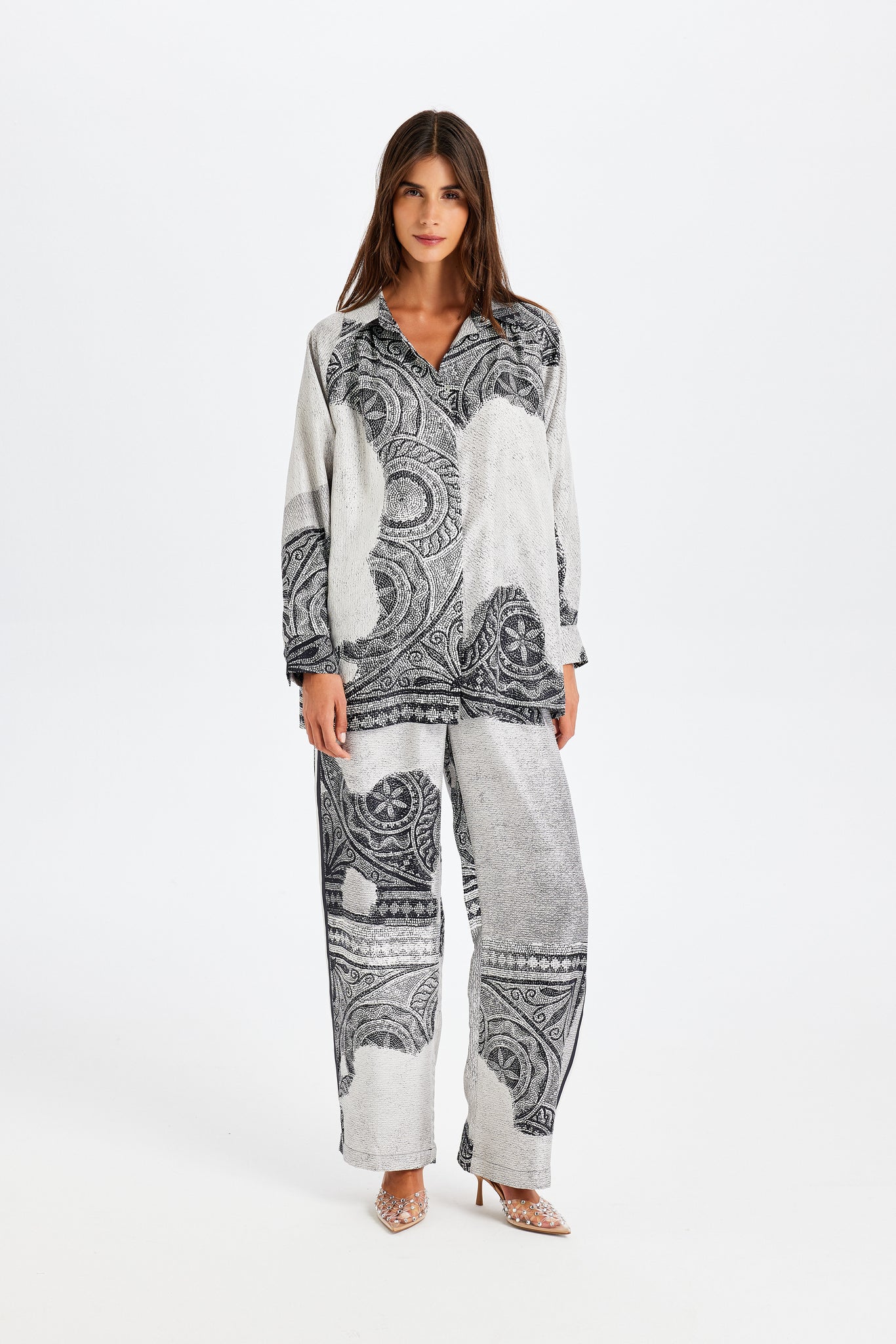 Zeugma Robe Detailed Silk Shirt