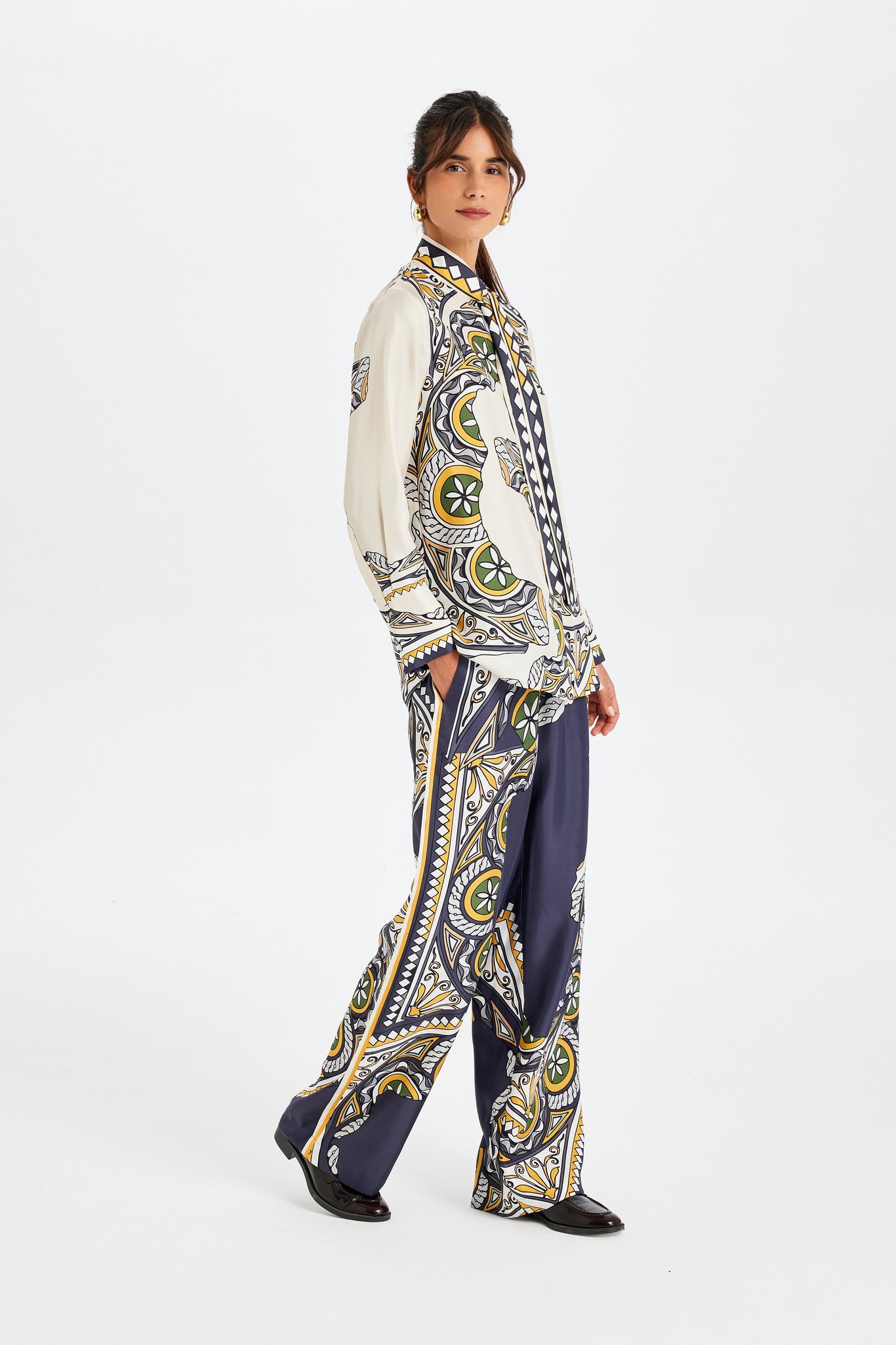 Zeugma Scarf Silk Shirt