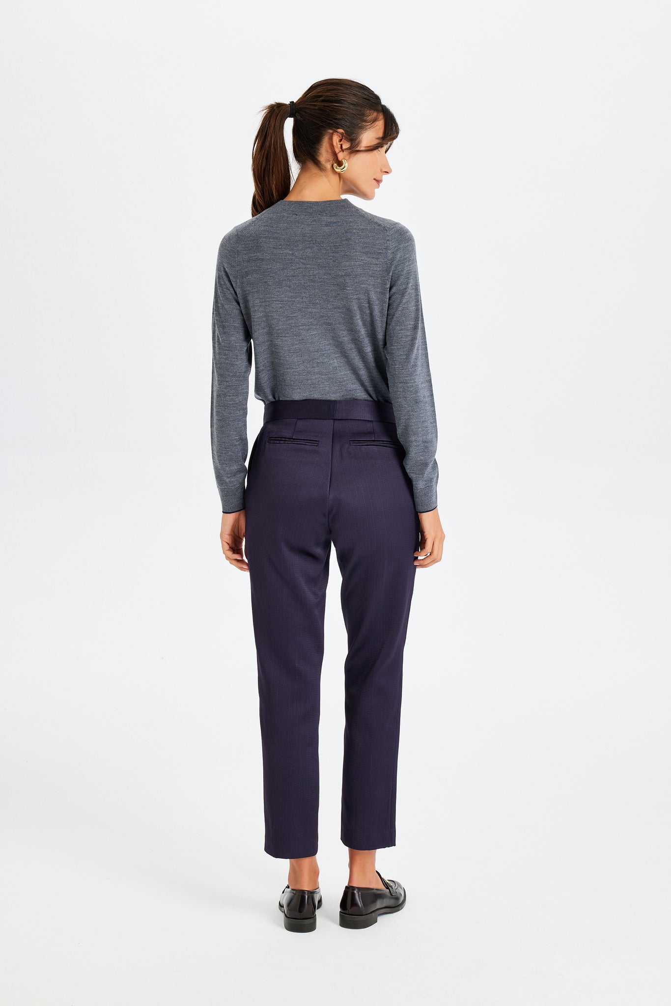 Kutnu Cigarette Navy Pants