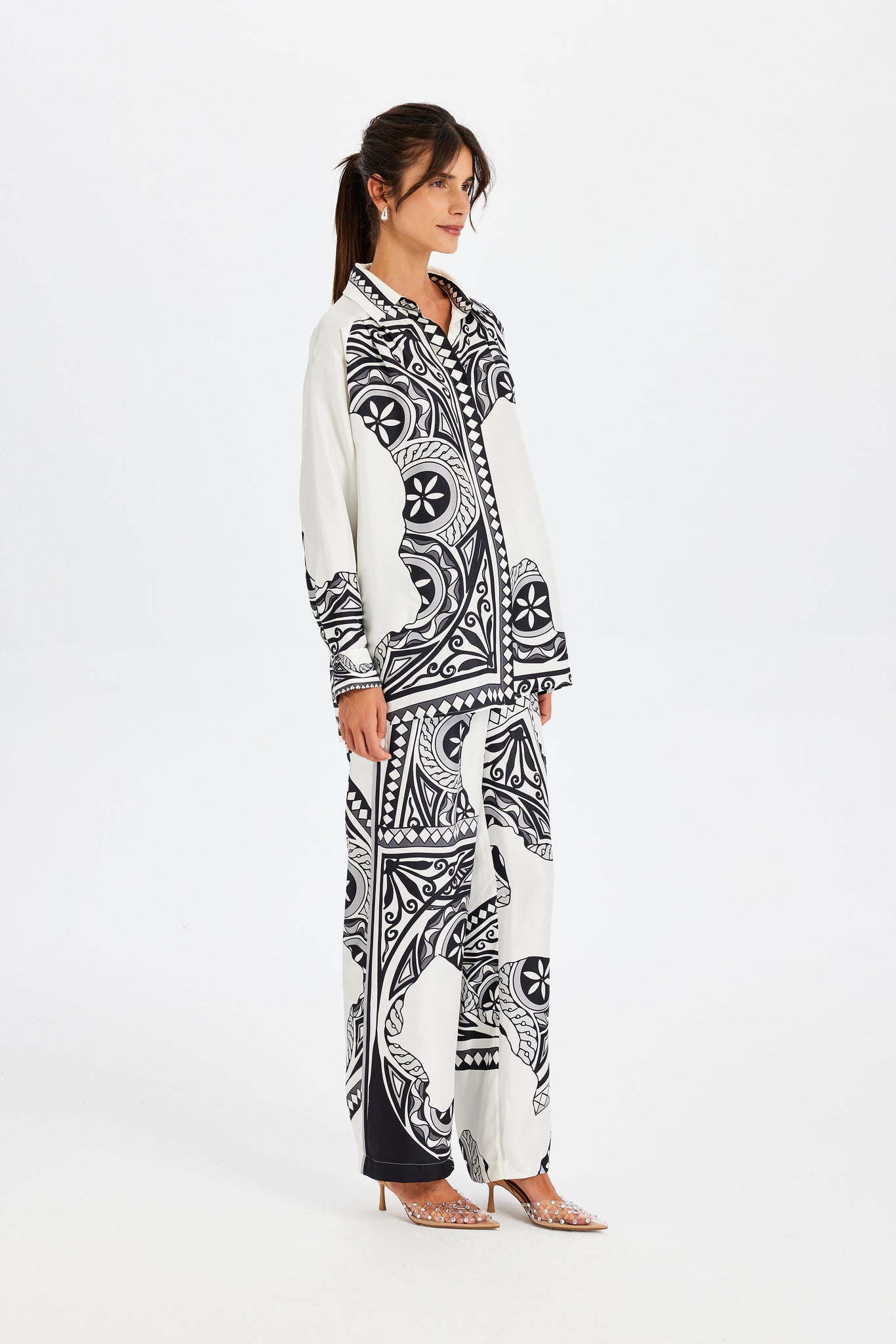 Zeugma Robe Detailed Silk Shirt