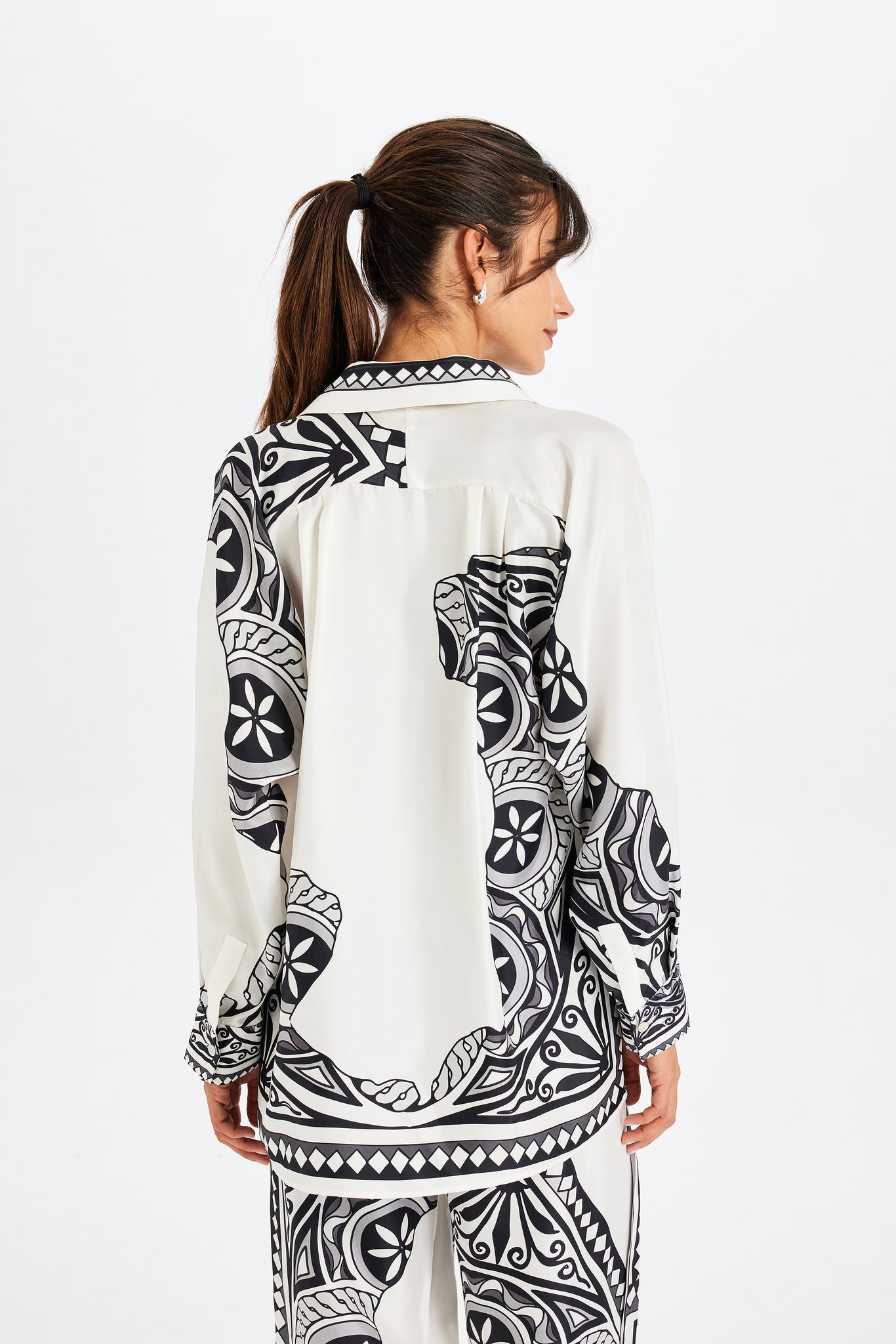 Zeugma Robe Detailed Silk Shirt