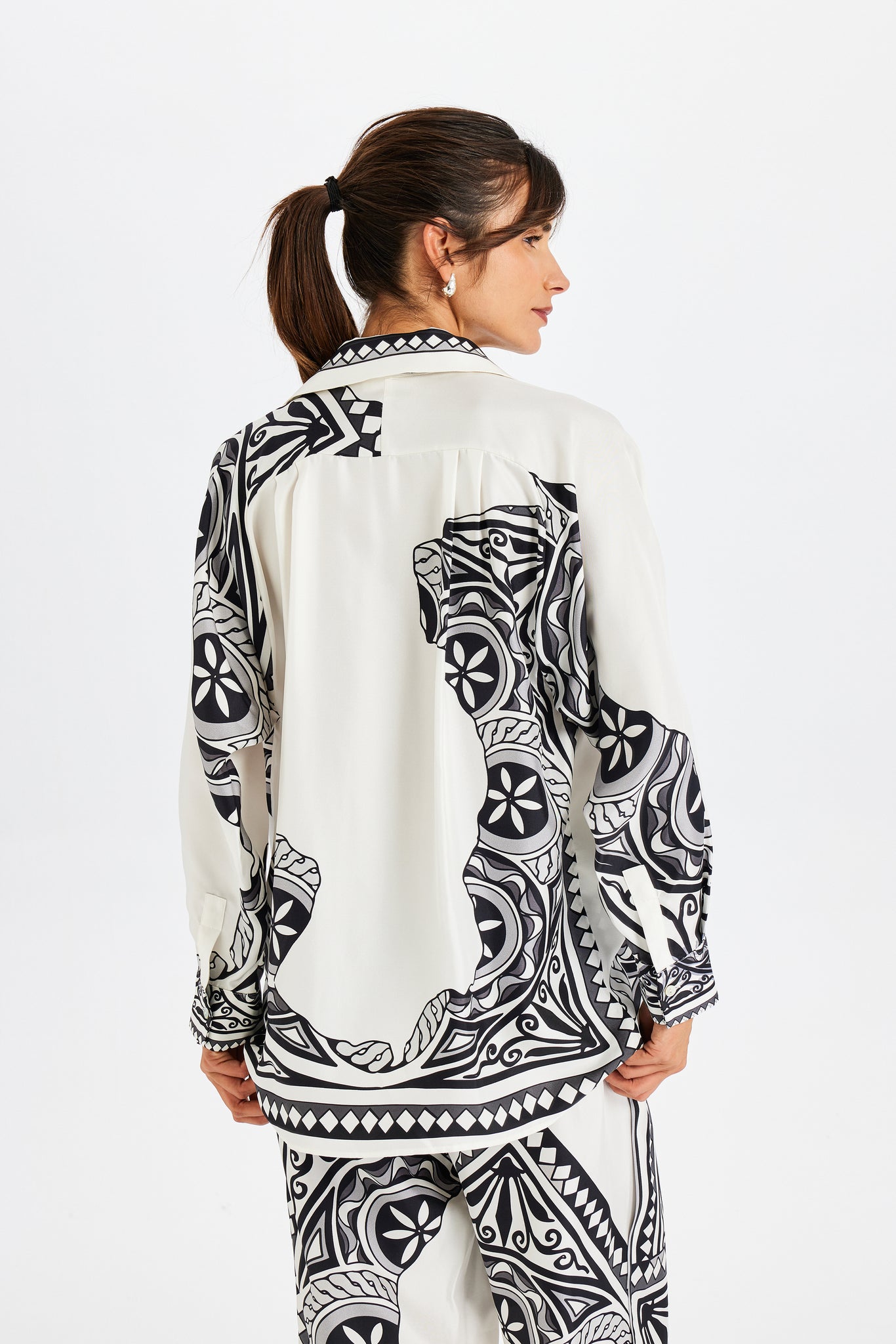 Zeugma Robe Detailed Silk Shirt