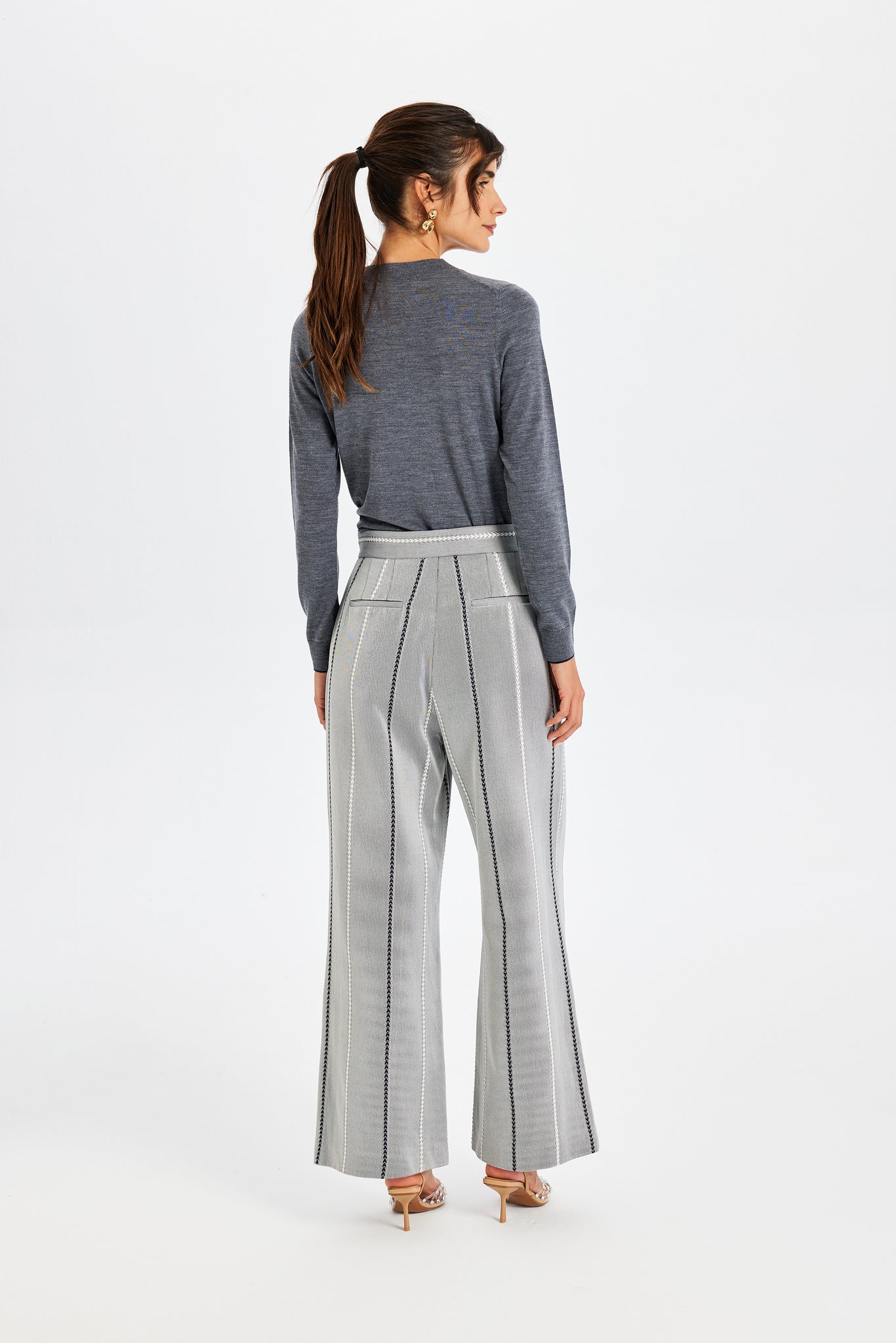 Kutnu Palazzo Gray Pants