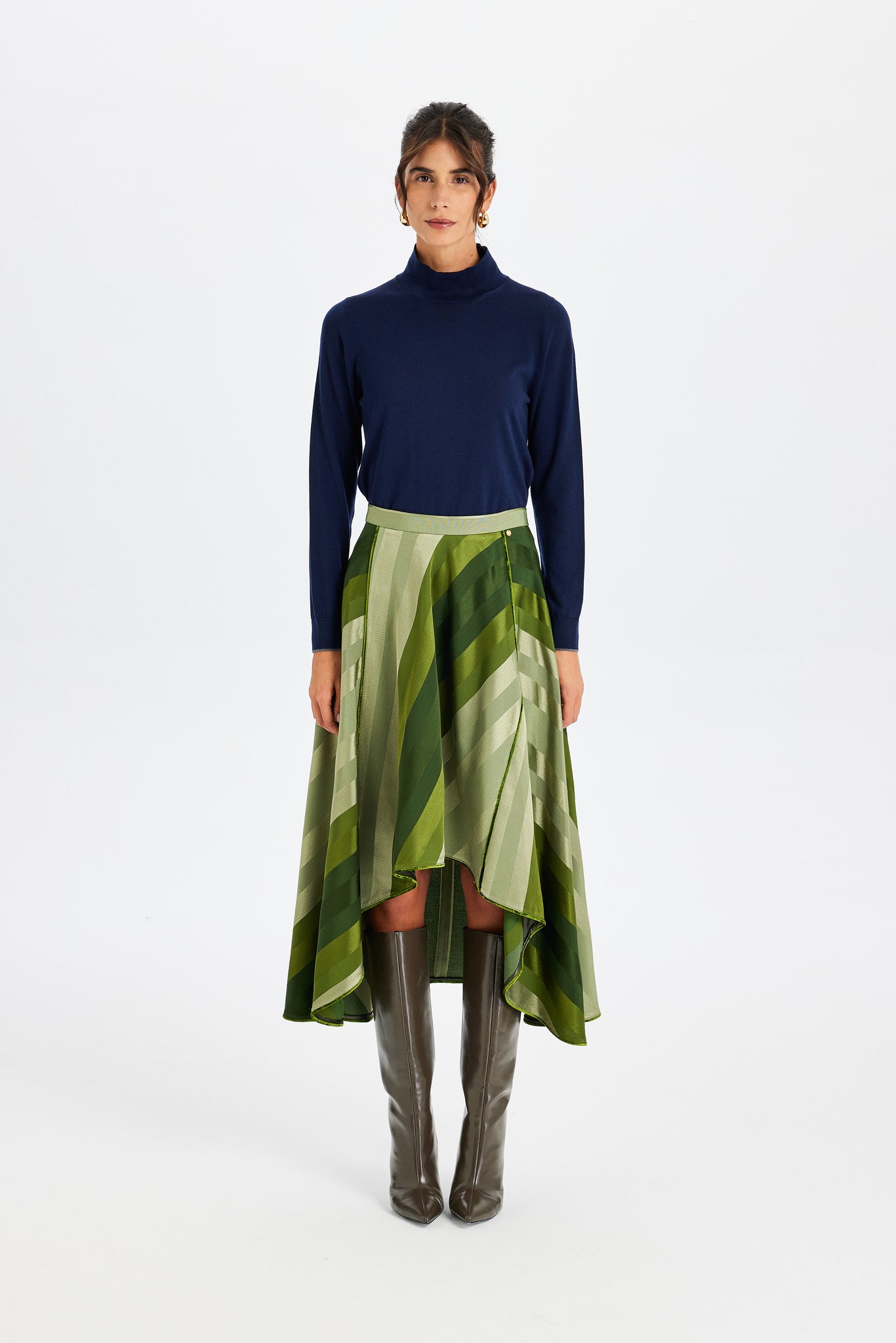 Kutnu Patchwork Green Skirt