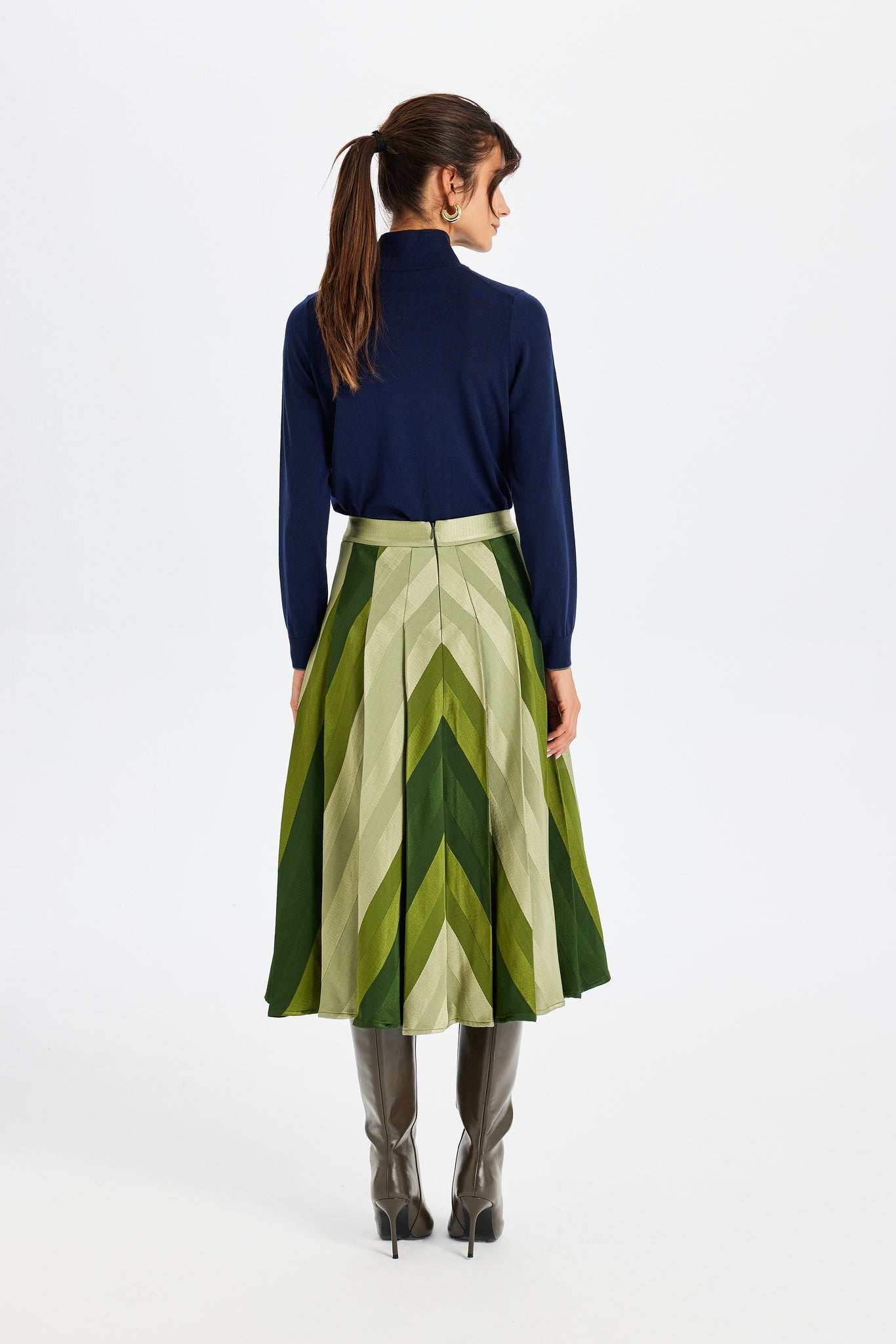 Kutnu Patchwork Green Skirt