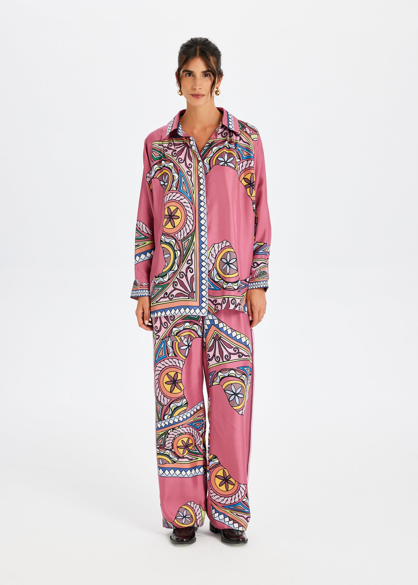Zeugma Robe Detailed Silk Shirt