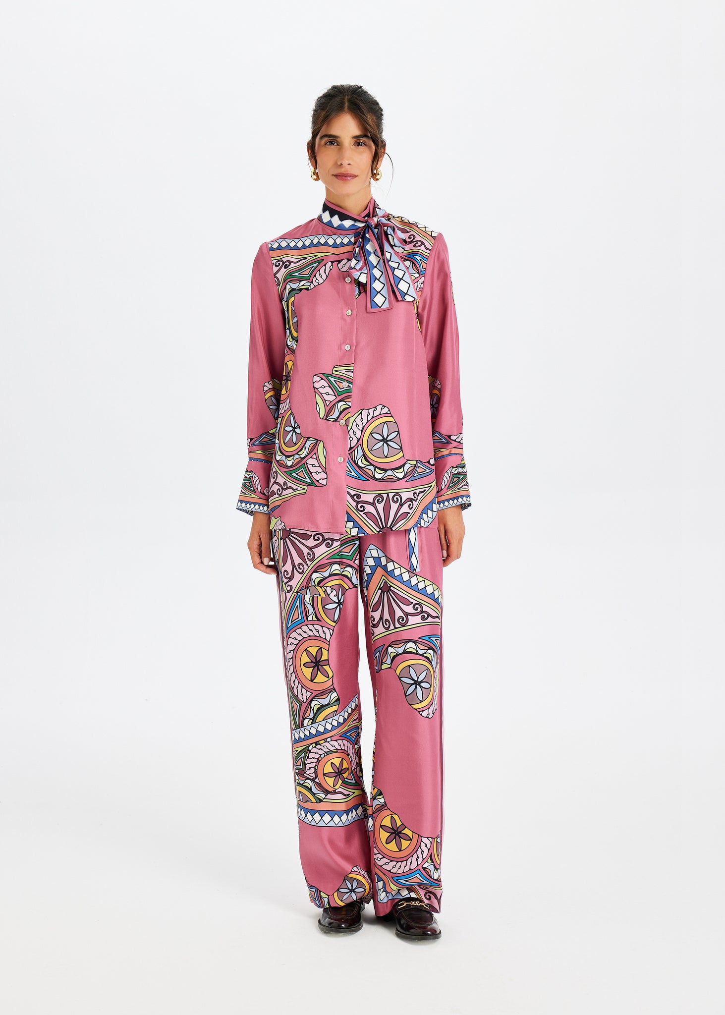 Zeugma Scarf Silk Shirt