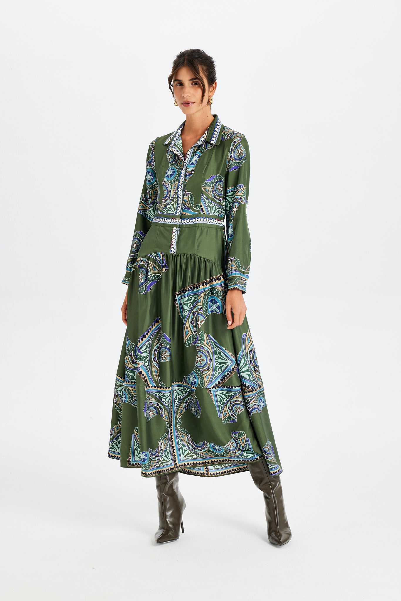Zeugma Silk Long Bell Dress