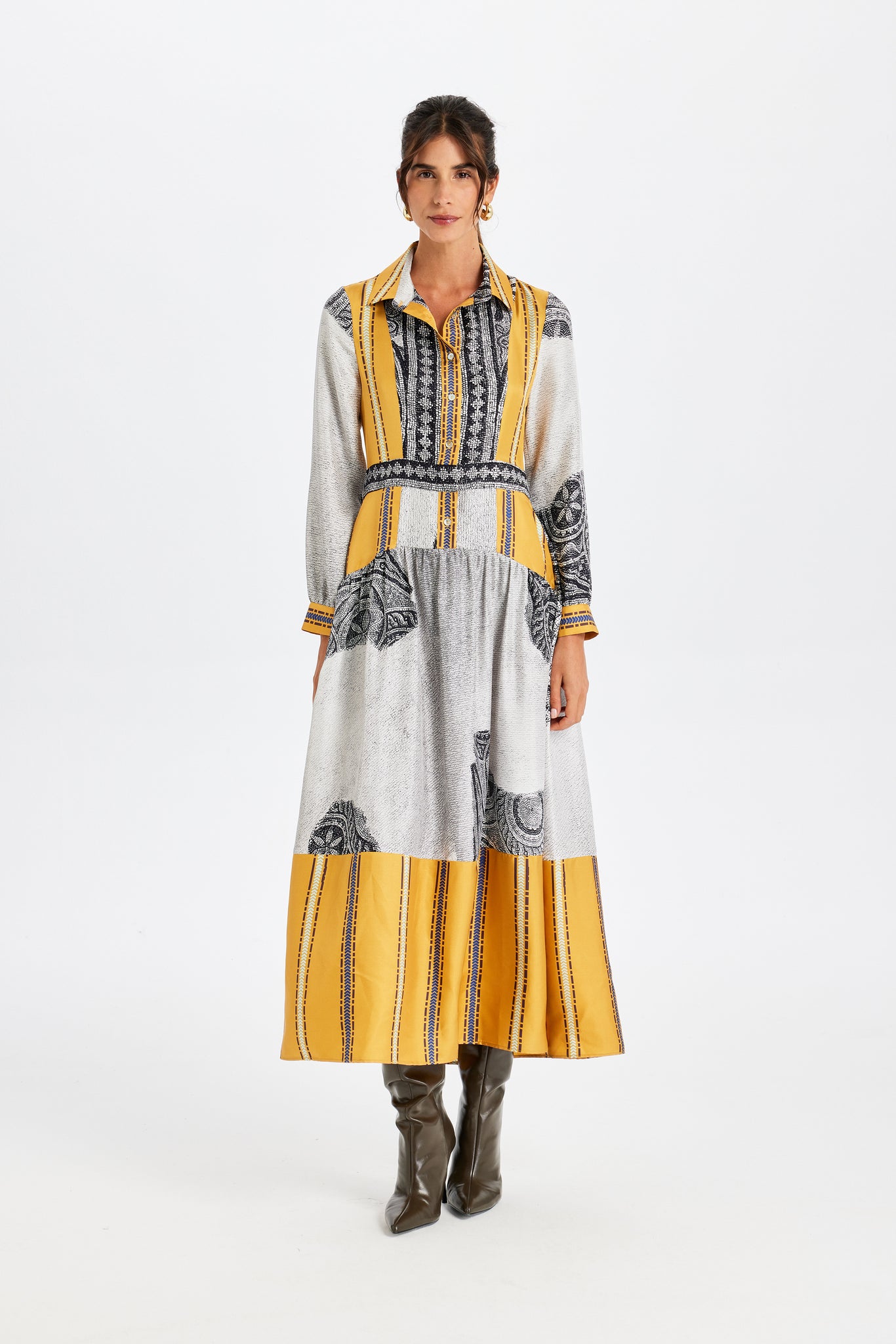 Zeugma Silk Long Bell Dress