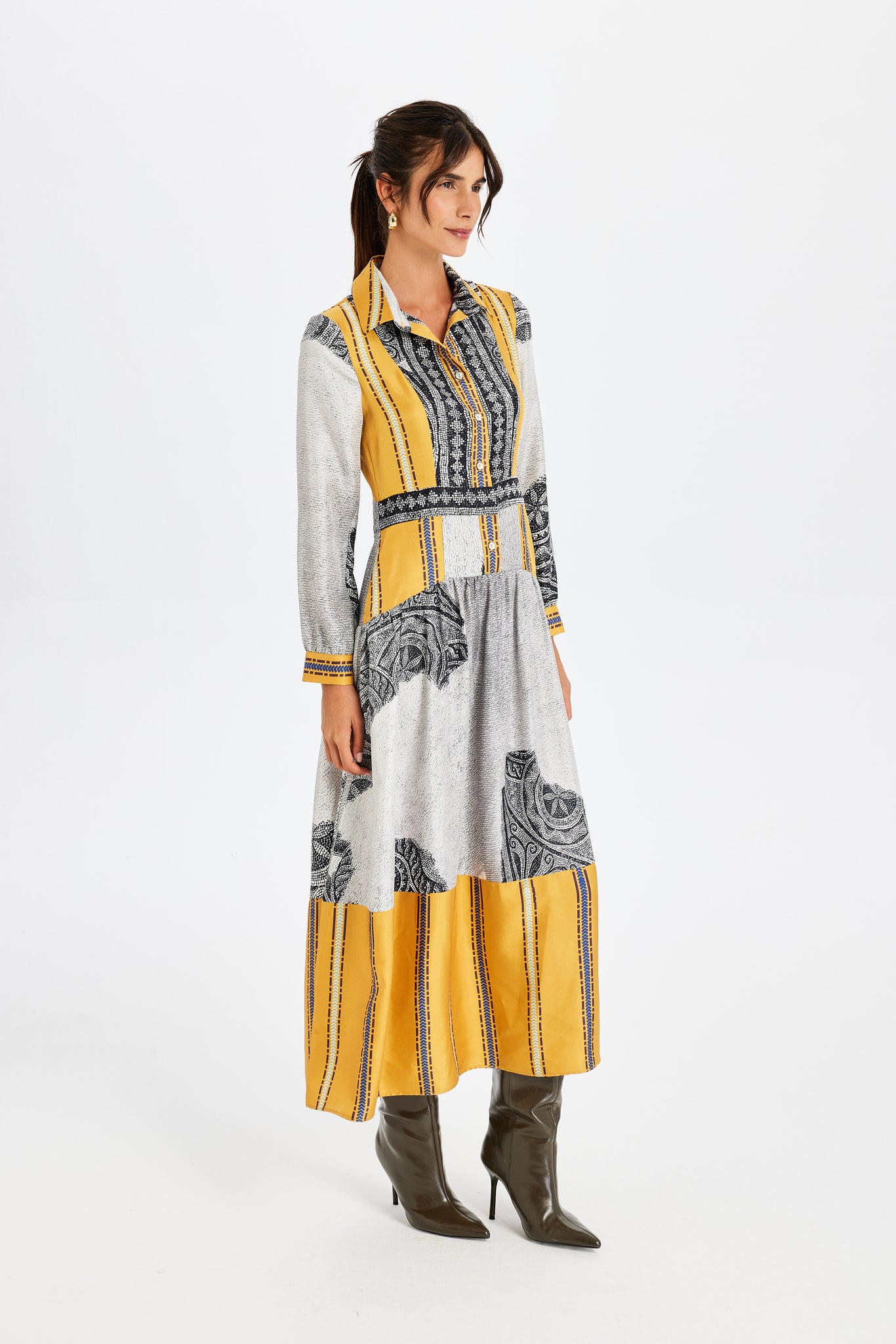 Zeugma Silk Long Bell Dress