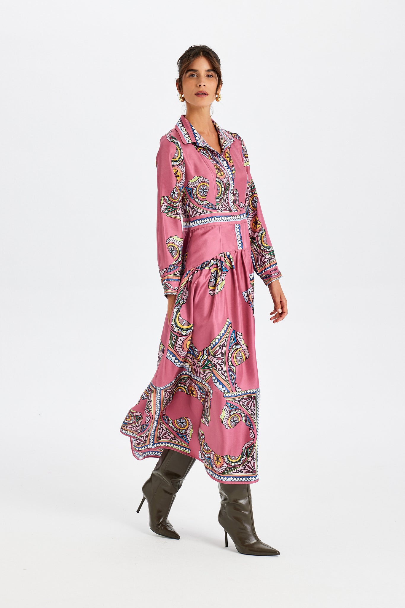 Zeugma Silk Long Bell Dress