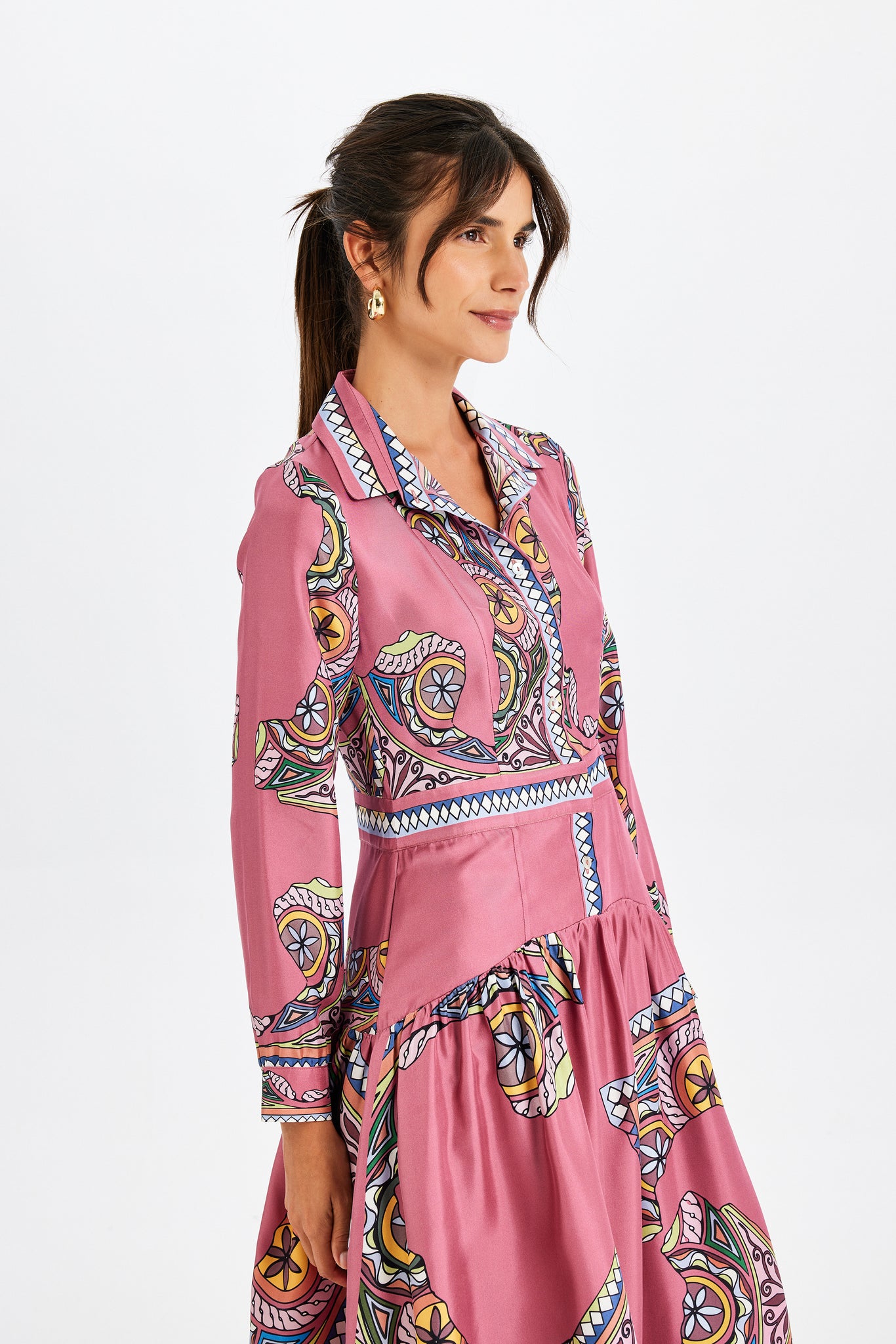 Zeugma Silk Long Bell Dress