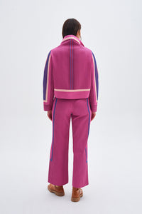 Wide Collar Oversized Kutnu Pink Jacket