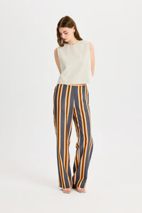 Elastic Waist Orange Anthracite Pants