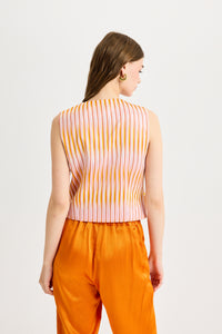 Elastic Waist Orange Pants