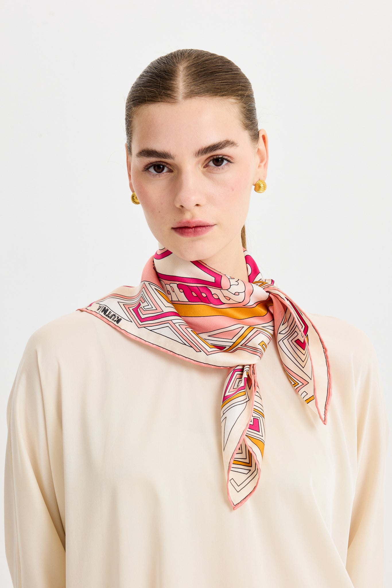 Pink Zeugma Silk Scarf