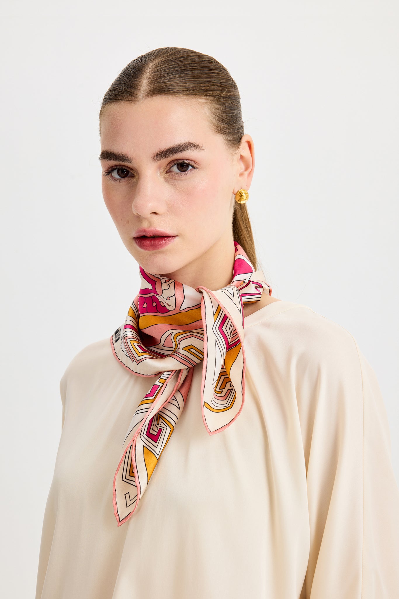 Pink Zeugma Silk Scarf