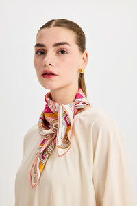 Pink Zeugma Silk Scarf