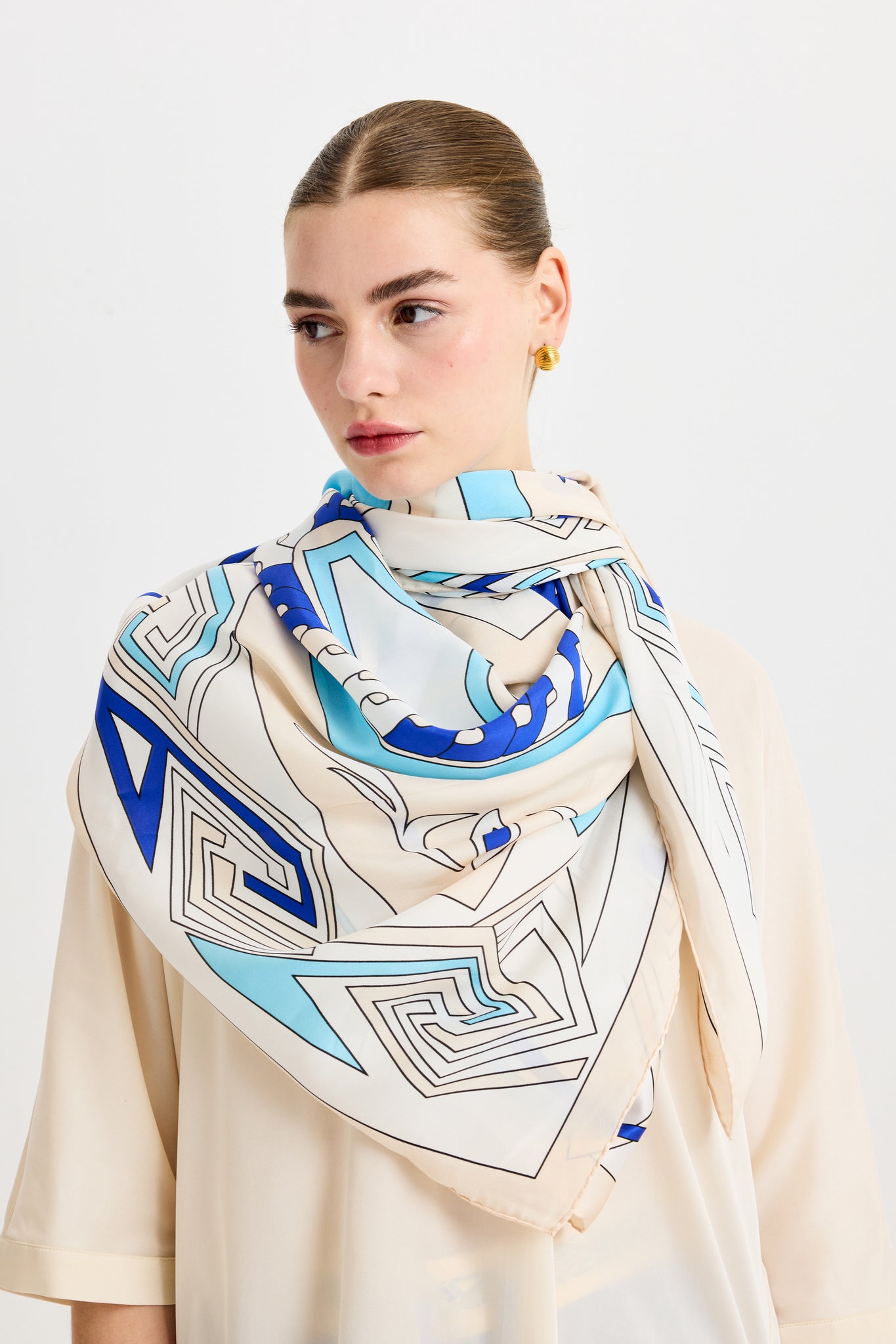 Blue Zeugma Silk Shawl