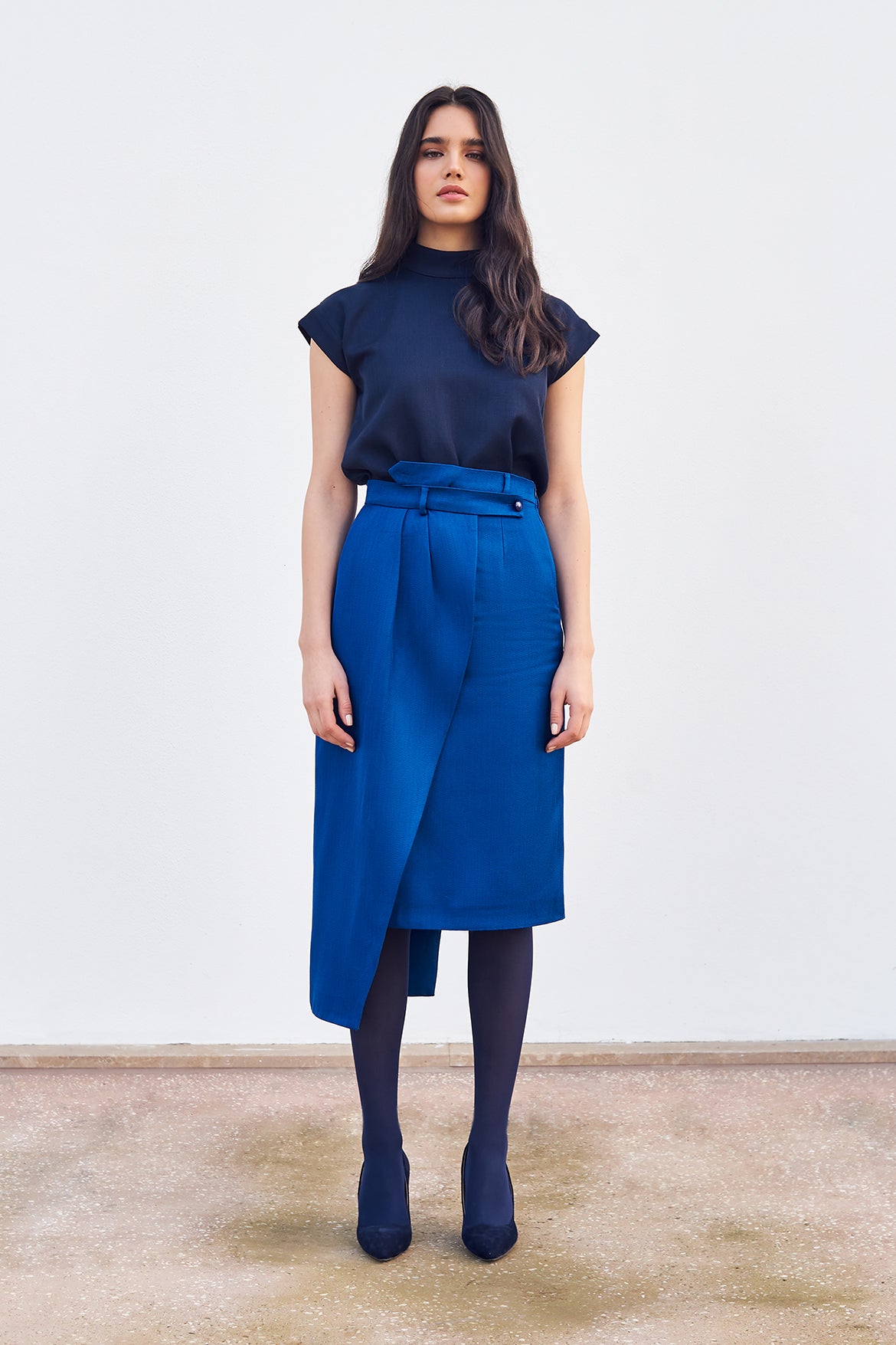 Blue 2025 envelope skirt