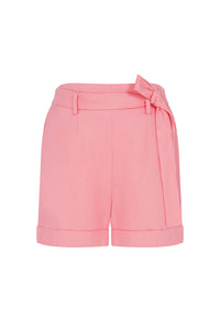 Belt Detailed Pink Kutnu Shorts