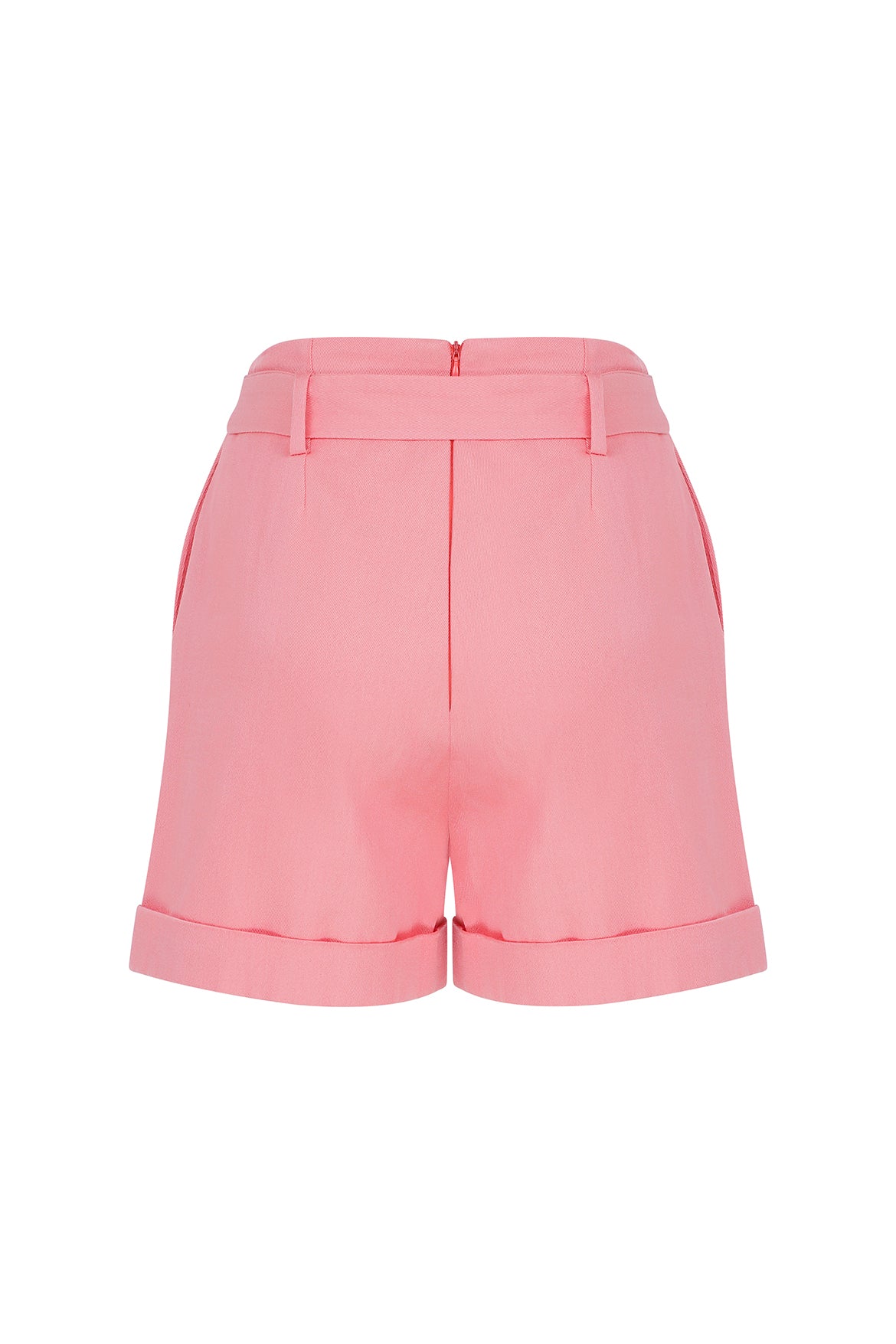Belt Detailed Pink Kutnu Shorts