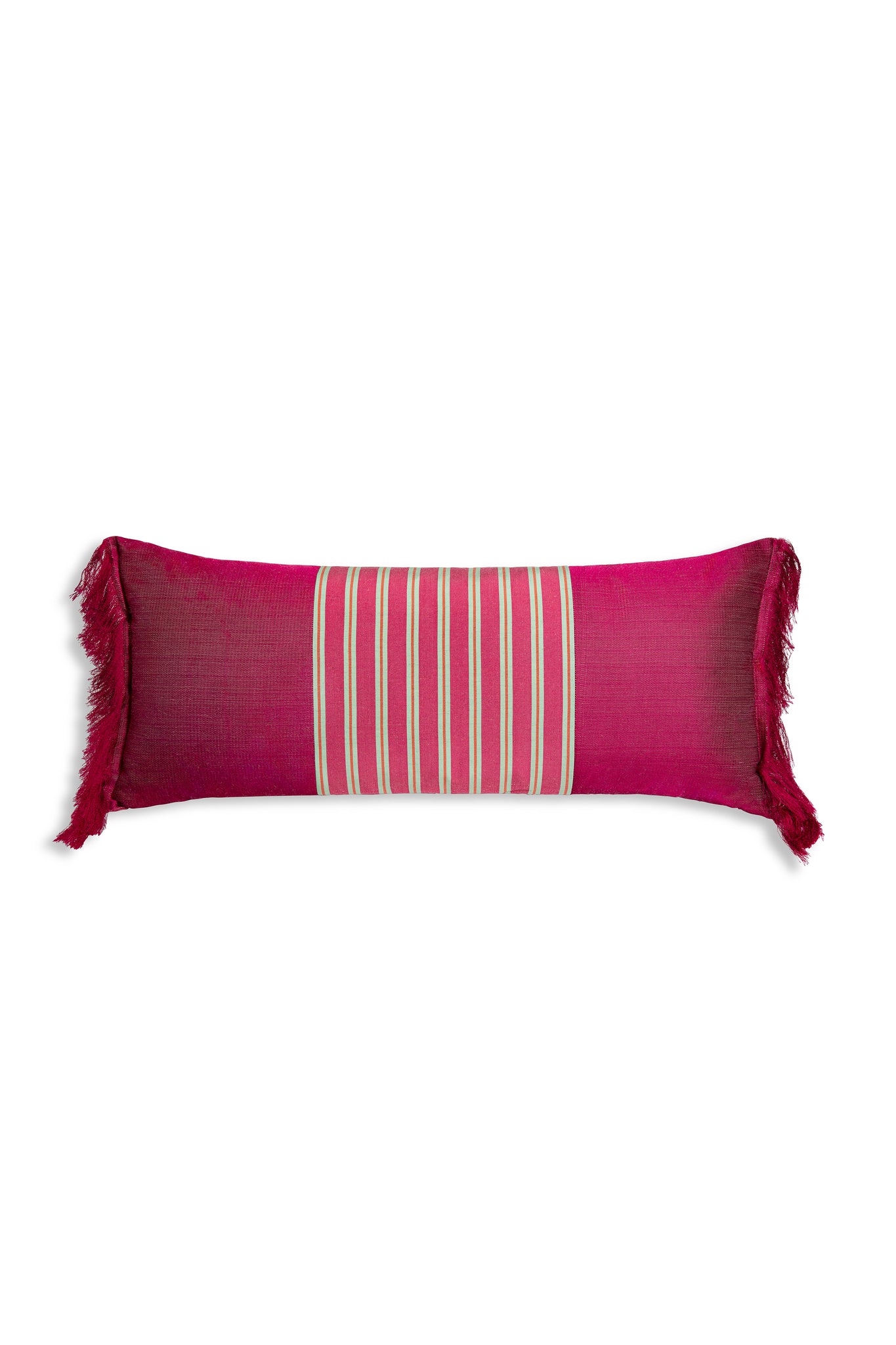 Pink Fringed Pillow