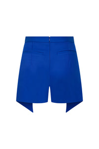 Deep Pleated Blue Kutnu Shorts